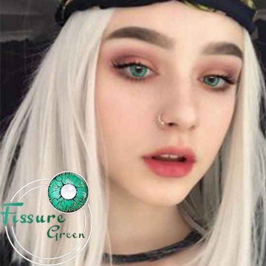 KateEye® Fissure Green Colored Contact Lenses