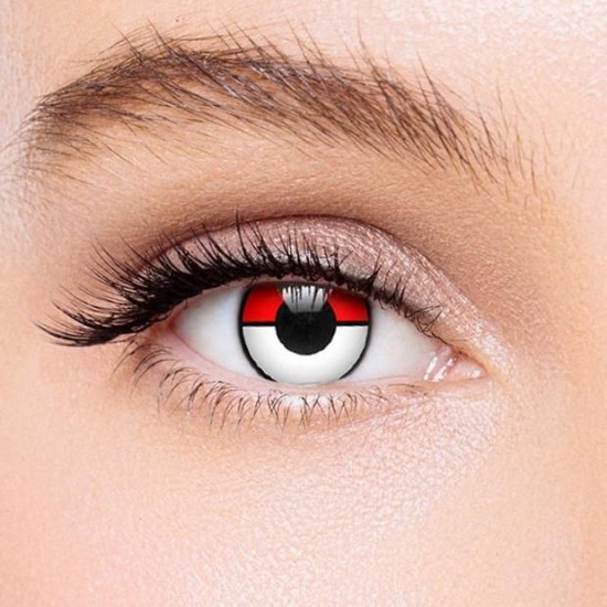 KateEye® Red White Pokemon Colored Contact Lenses